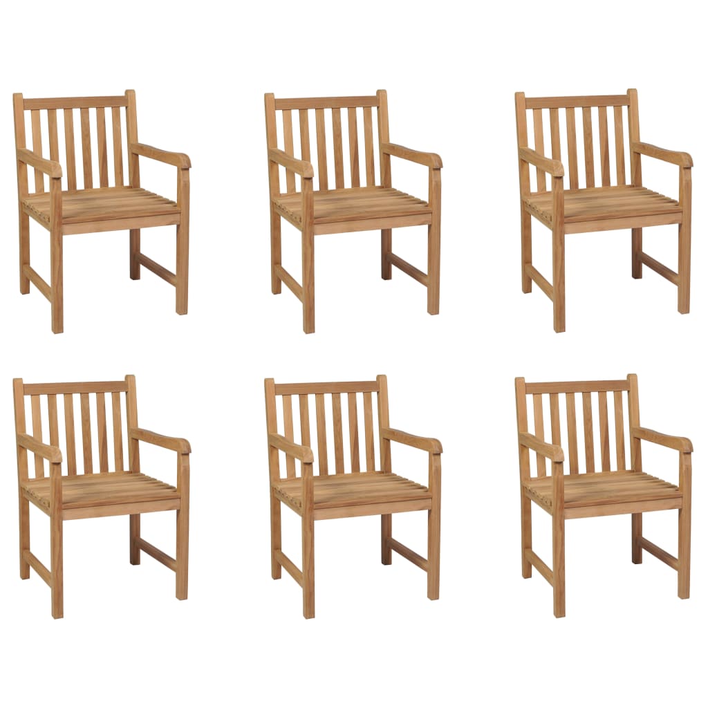 havestole 6 stk. massivt teaktræ