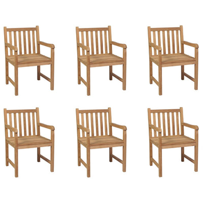 havestole 6 stk. massivt teaktræ