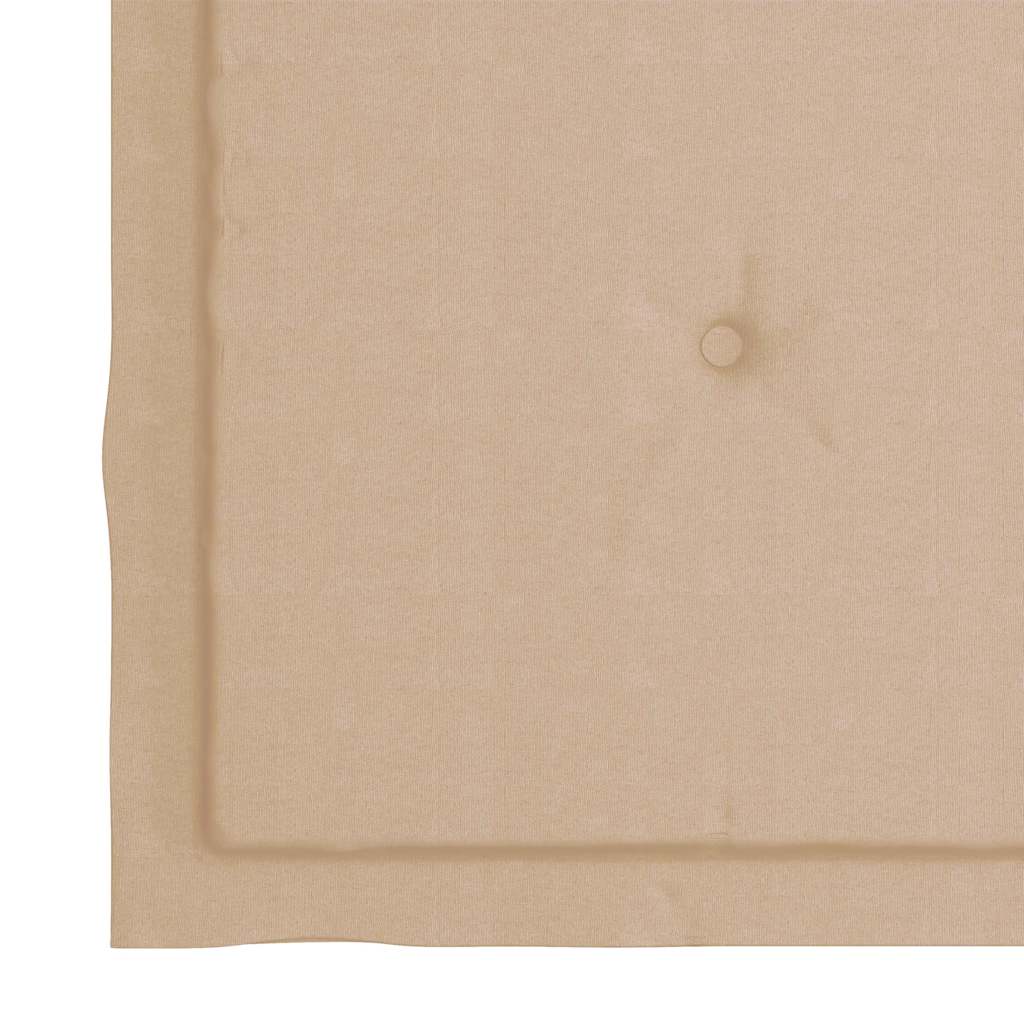 havestole 4 stk. med beige hynder massivt teaktræ