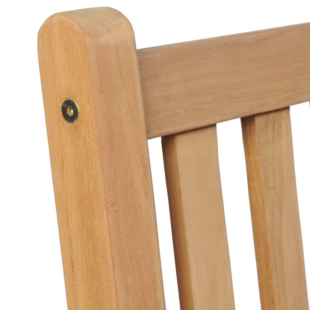 havestole 6 stk. med beige hynder massivt teaktræ
