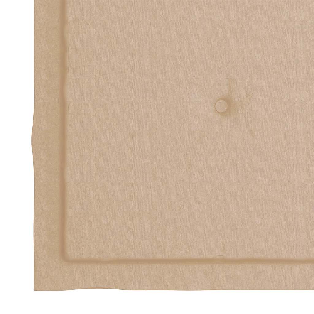 havestole 6 stk. med beige hynder massivt teaktræ