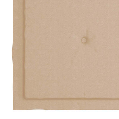 havestole 6 stk. med beige hynder massivt teaktræ