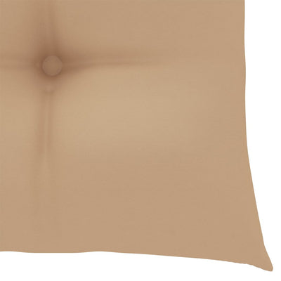 havestole 8 stk. med beige hynder massivt teaktræ