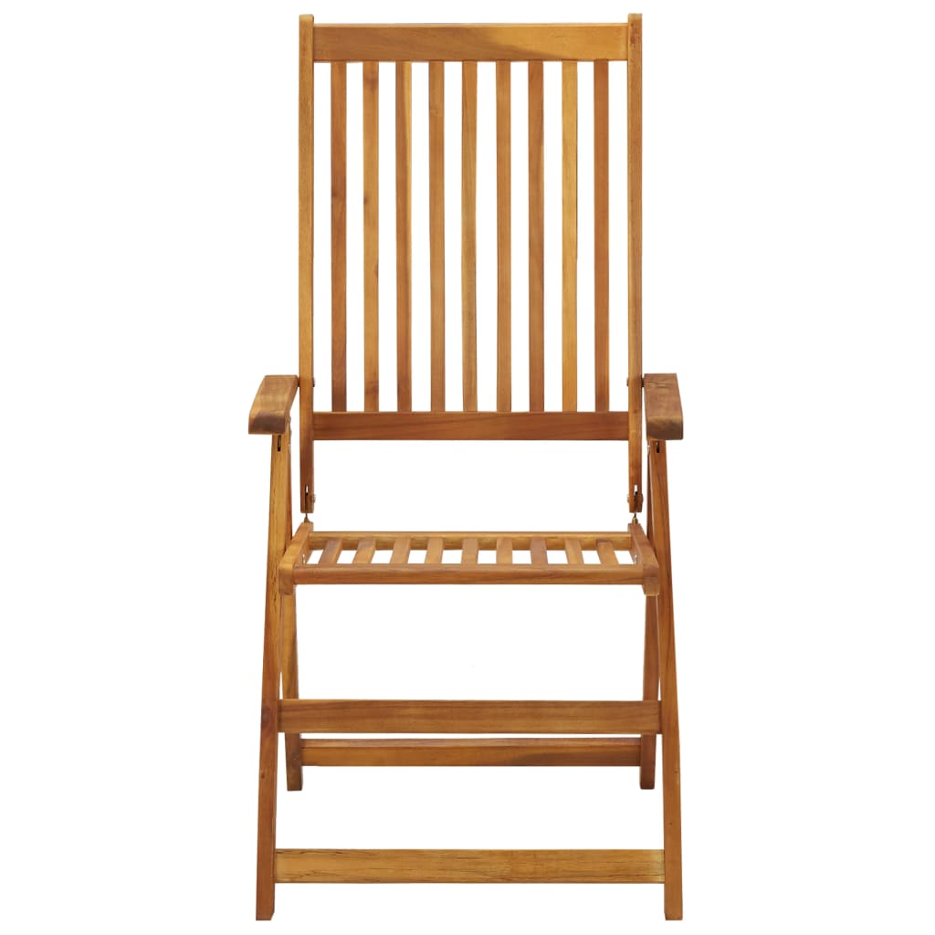 foldbare havestole med hynder 8 stk. massivt akacietræ