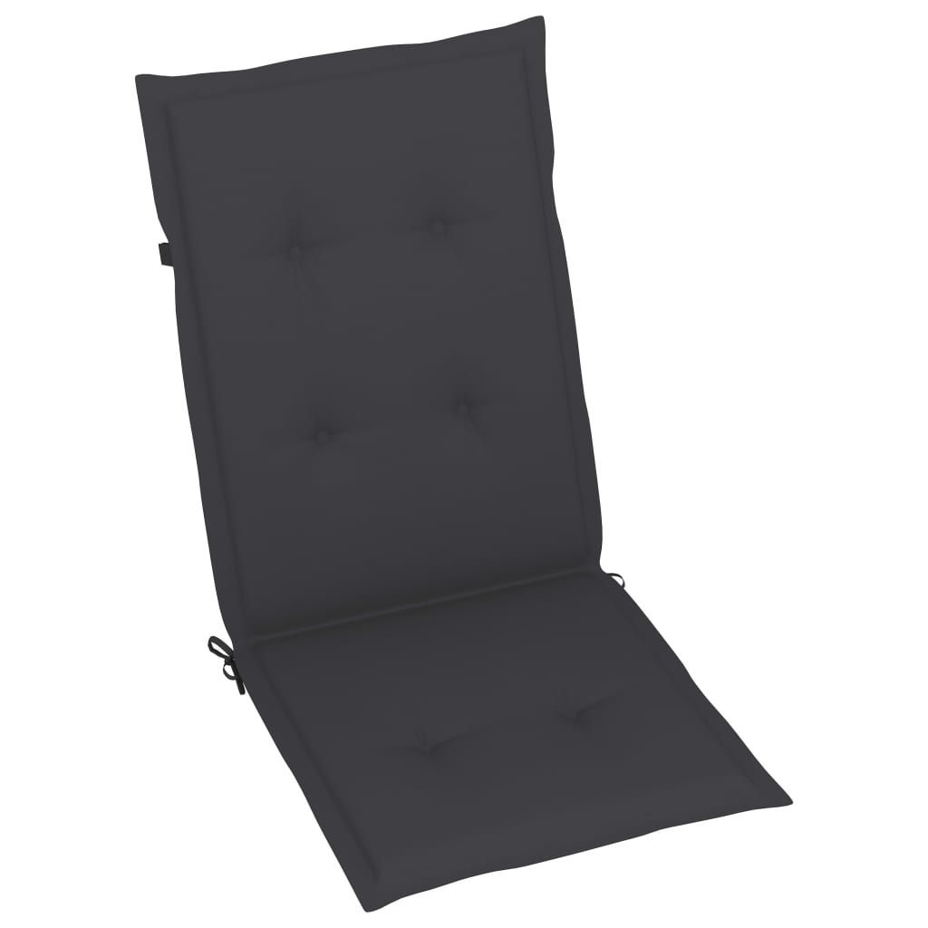 foldbare havestole med hynder 8 stk. massivt akacietræ
