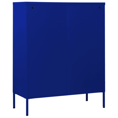 kommode 80x35x101,5 cm Marineblå