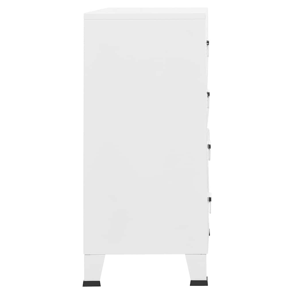 industriel kommode 78x40x93 cm metal hvid