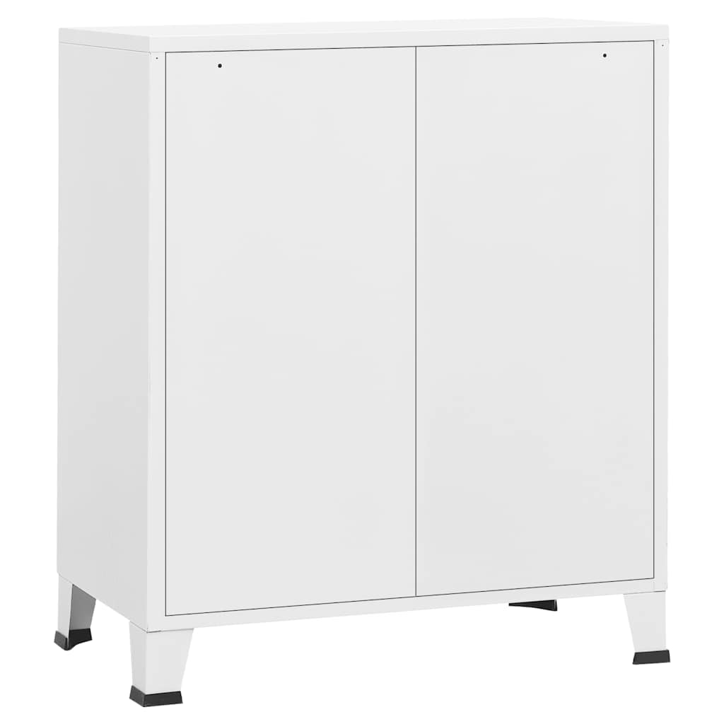 industriel kommode 78x40x93 cm metal hvid