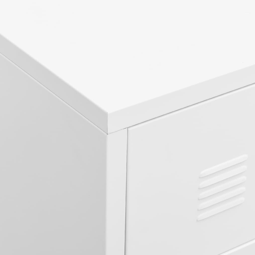 industriel kommode 78x40x93 cm metal hvid