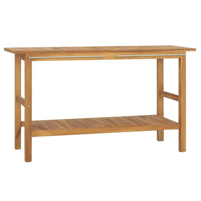 badeværelsesmøbel 132x45x75 cm massivt teaktræ