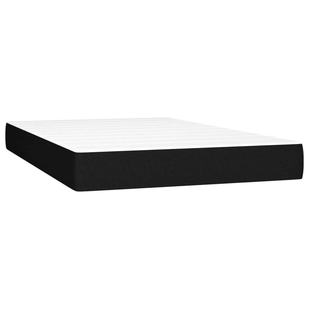springmadras med pocketfjedre 120x200x20 cm stof sort