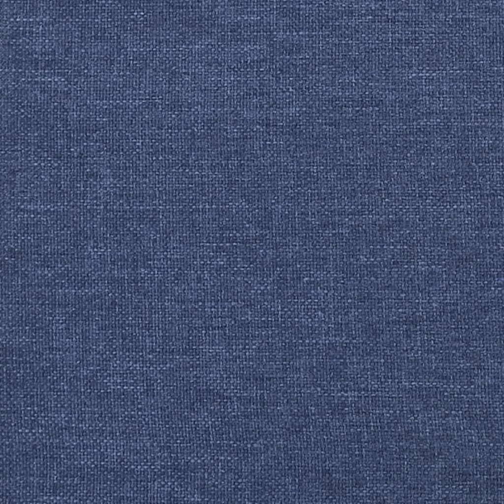 springmadras med pocketfjedre 120x200x20 cm stof blå