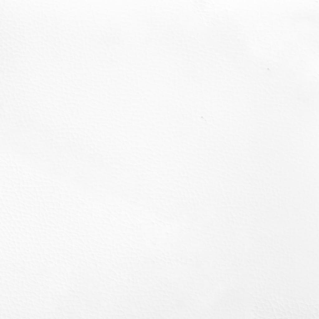 springmadras med pocketfjedre 120x200x20 cm kunstlæder hvid