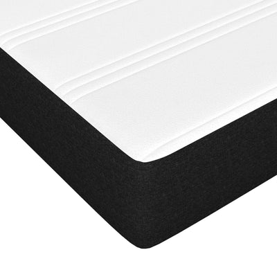springmadras med pocketfjedre 140x190x20 cm stof sort