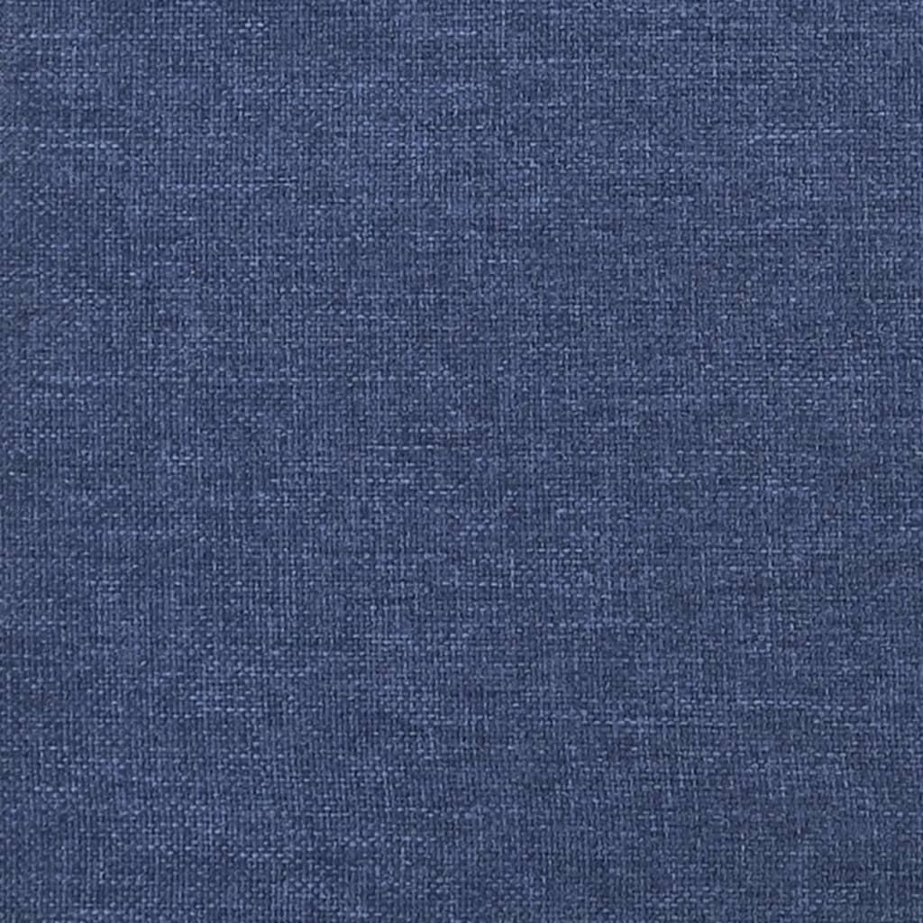 springmadras med pocketfjedre 140x190x20 cm stof blå