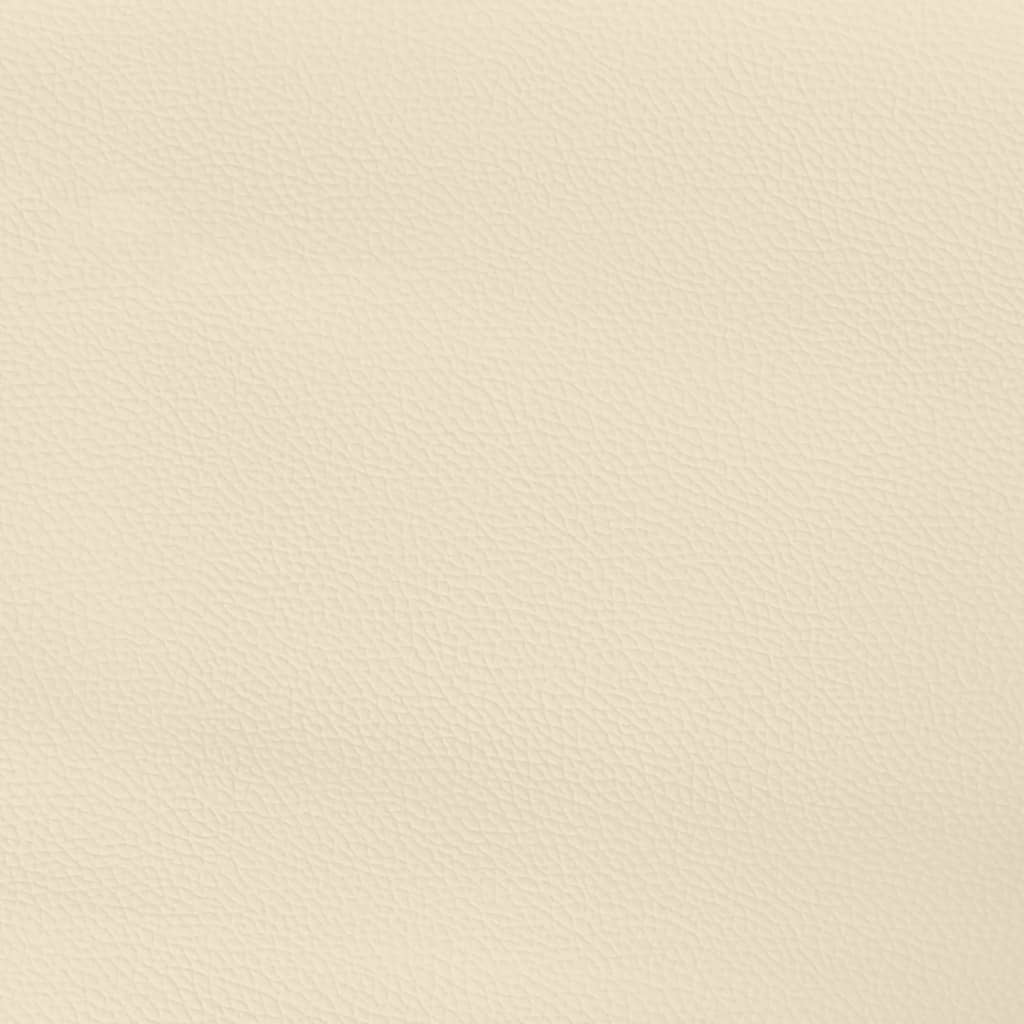 springmadras med pocketfjedre 140x190x20 cm kunstlæder creme