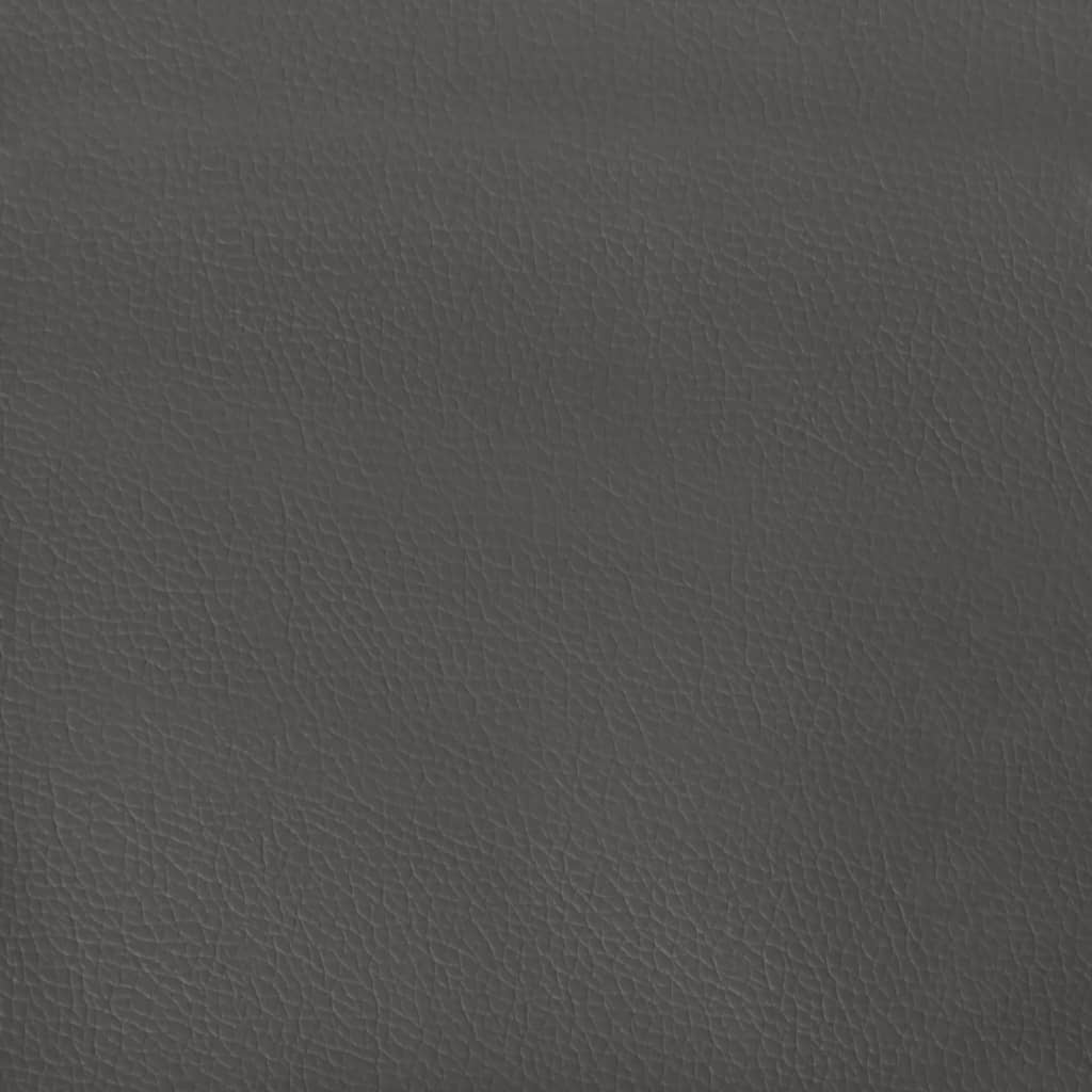 springmadras med pocketfjedre 140x190x20 cm kunstlæder grå