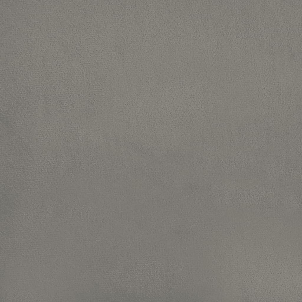 springmadras med pocketfjedre 140x190x20 cm fløjl lysegrå