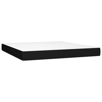 springmadras med pocketfjedre 160x200x20 cm stof sort