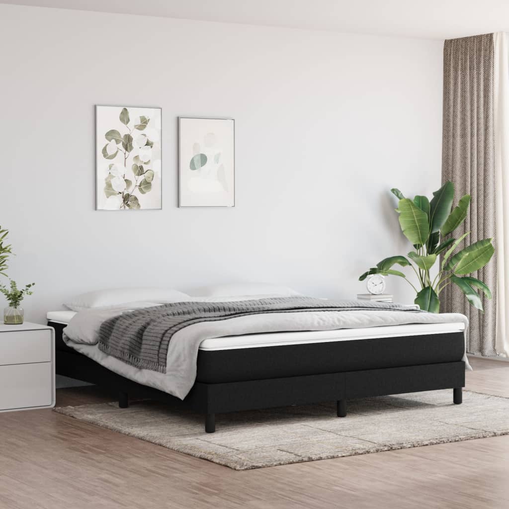 springmadras med pocketfjedre 160x200x20 cm stof sort