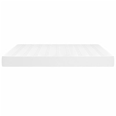 springmadras med pocketfjedre 160x200x20 cm kunstlæder hvid