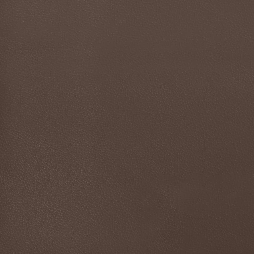 springmadras med pocketfjedre 160x200x20 cm kunstlæder brun