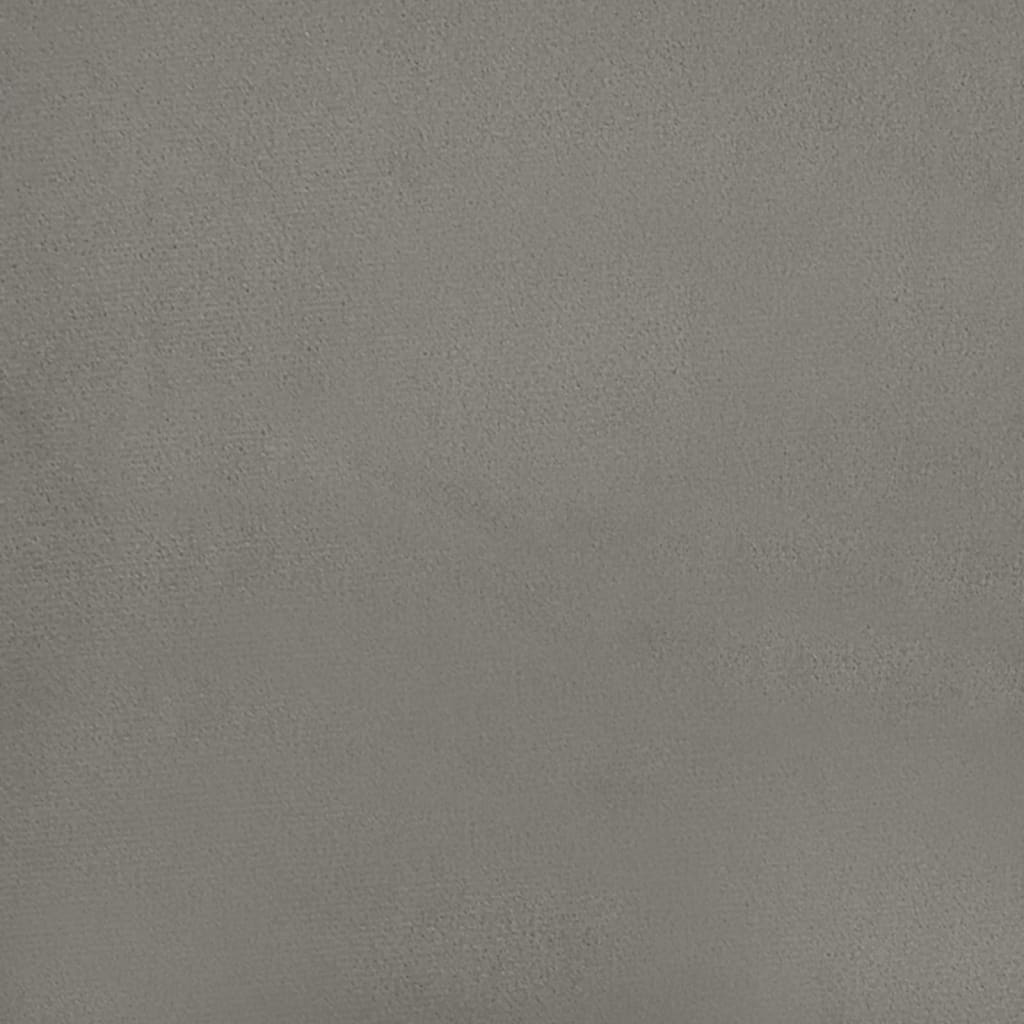 springmadras med pocketfjedre 160x200x20 cm fløjl lysegrå