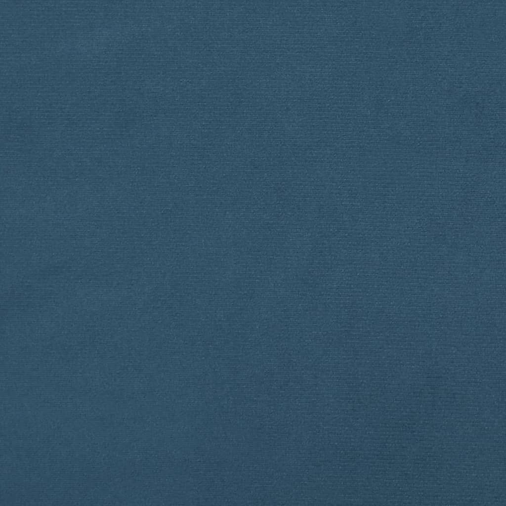 springmadras med pocketfjedre 160x200x20 cm fløjl mørkeblå