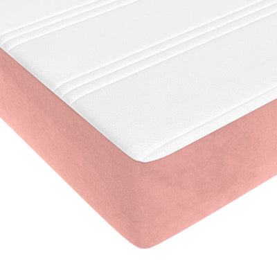springmadras med pocketfjedre 160x200x20 cm fløjl pink