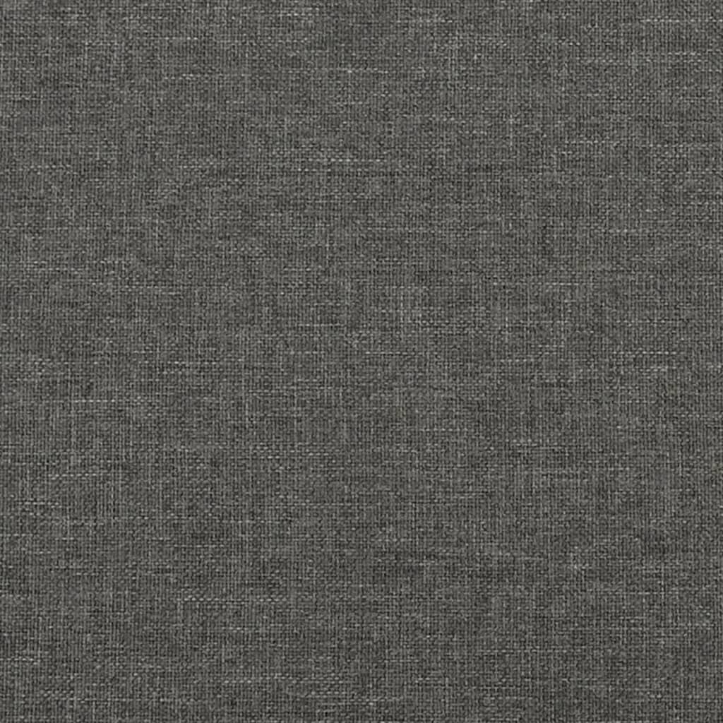 springmadras med pocketfjedre 180x200x20 cm stof mørkegrå