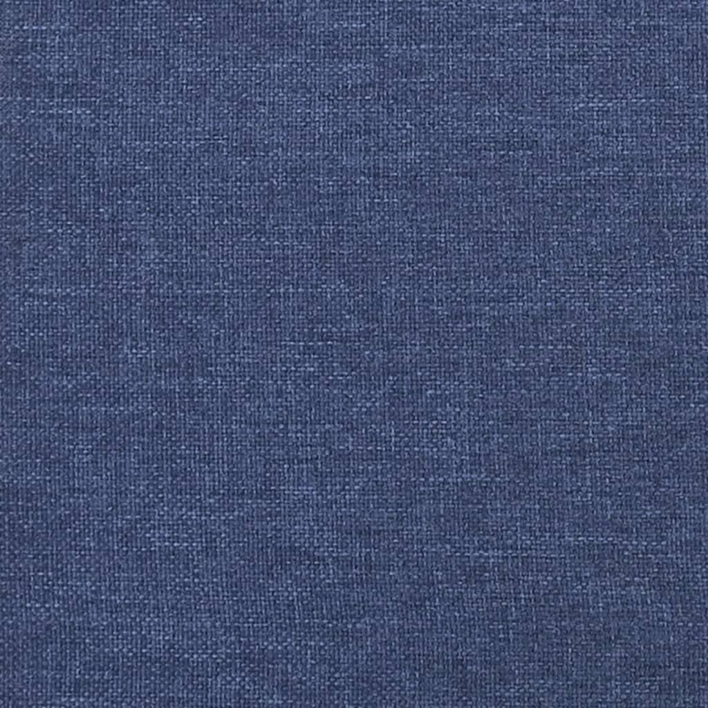 springmadras med pocketfjedre 180x200x20 cm stof blå