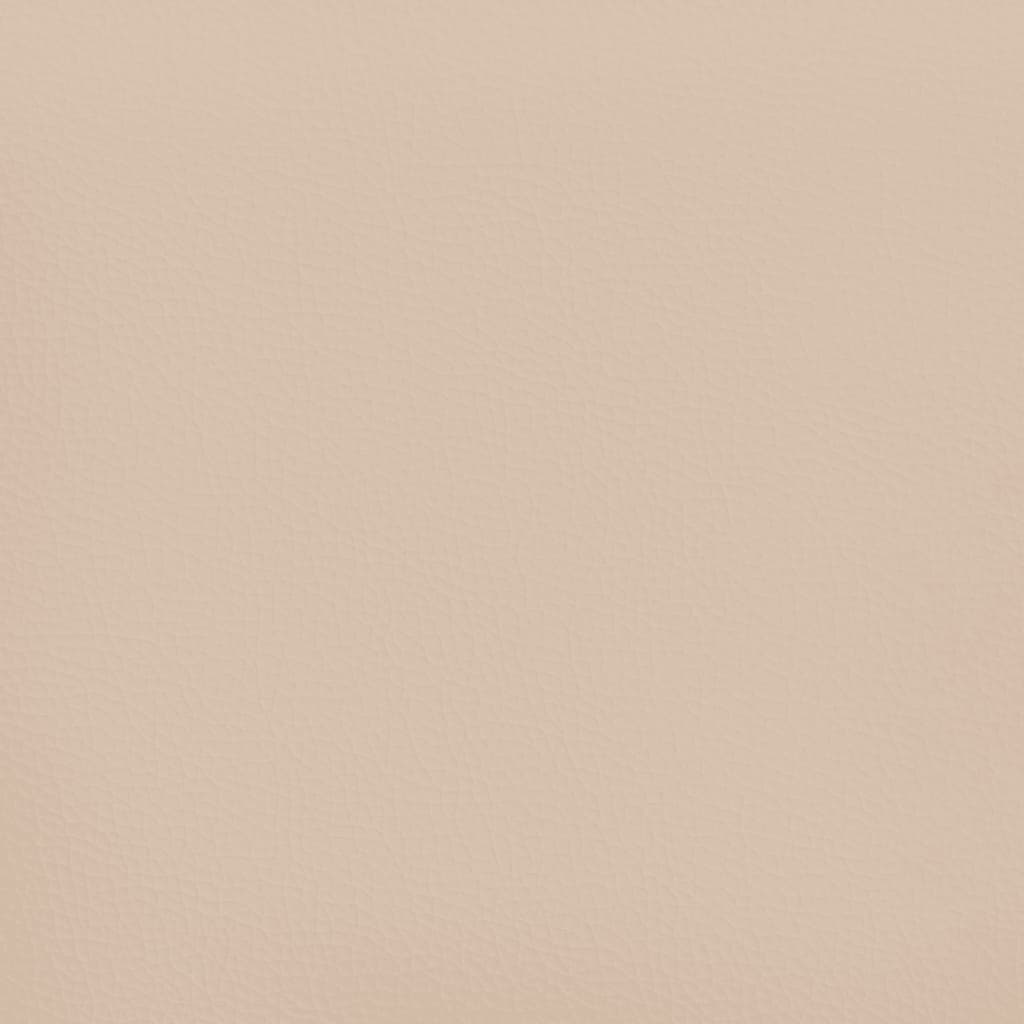 springmadras + pocketfjedre 180x200x20 cm kunstlæder cappuccino