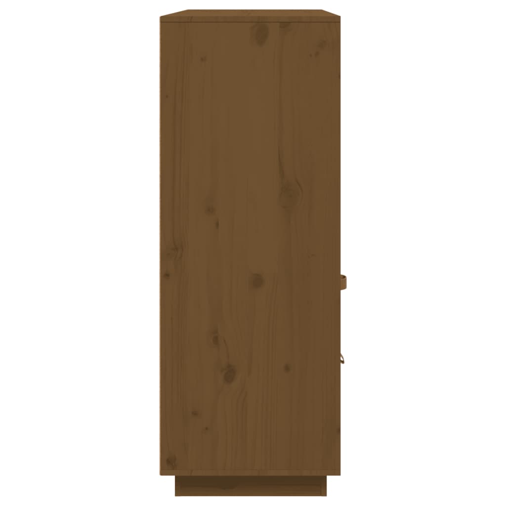 højskab 100x40x108,5 cm massivt fyrretræ gyldenbrun