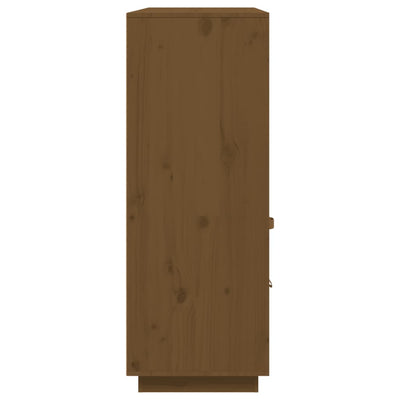 højskab 100x40x108,5 cm massivt fyrretræ gyldenbrun
