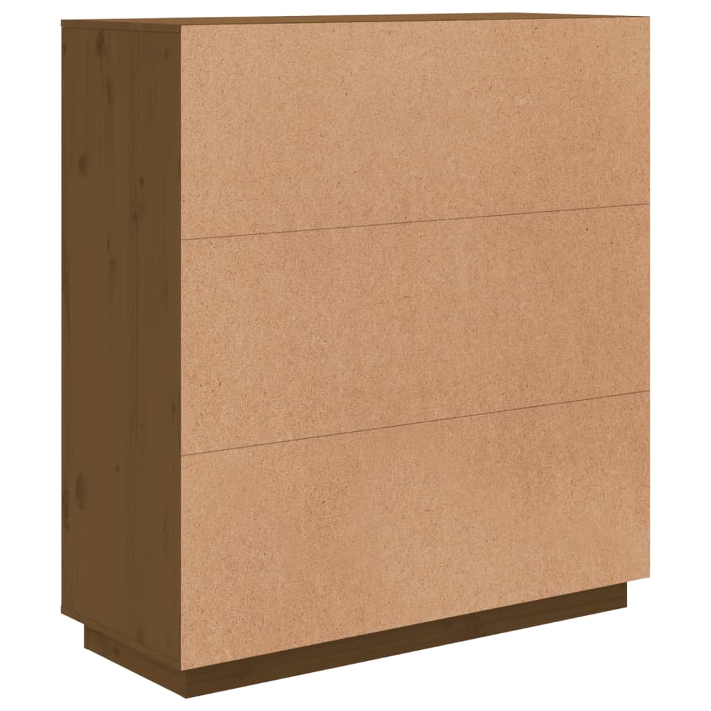 højskab 100x40x108,5 cm massivt fyrretræ gyldenbrun