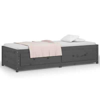 daybed 90x190 cm Single massivt fyrretræ grå