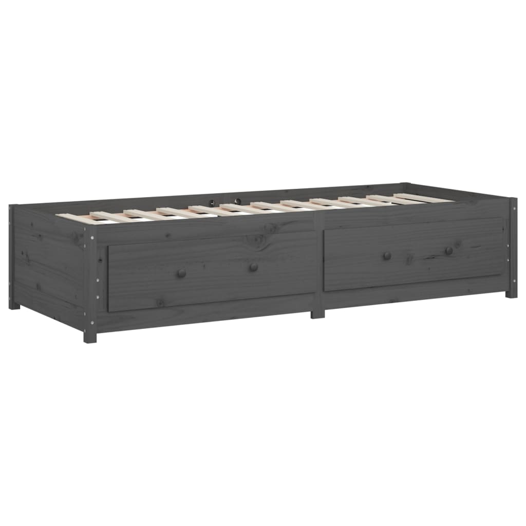 daybed 90x190 cm Single massivt fyrretræ grå