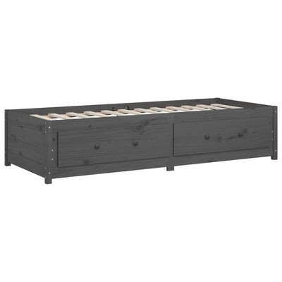 daybed 90x190 cm Single massivt fyrretræ grå