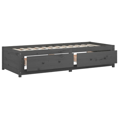 daybed 90x190 cm Single massivt fyrretræ grå