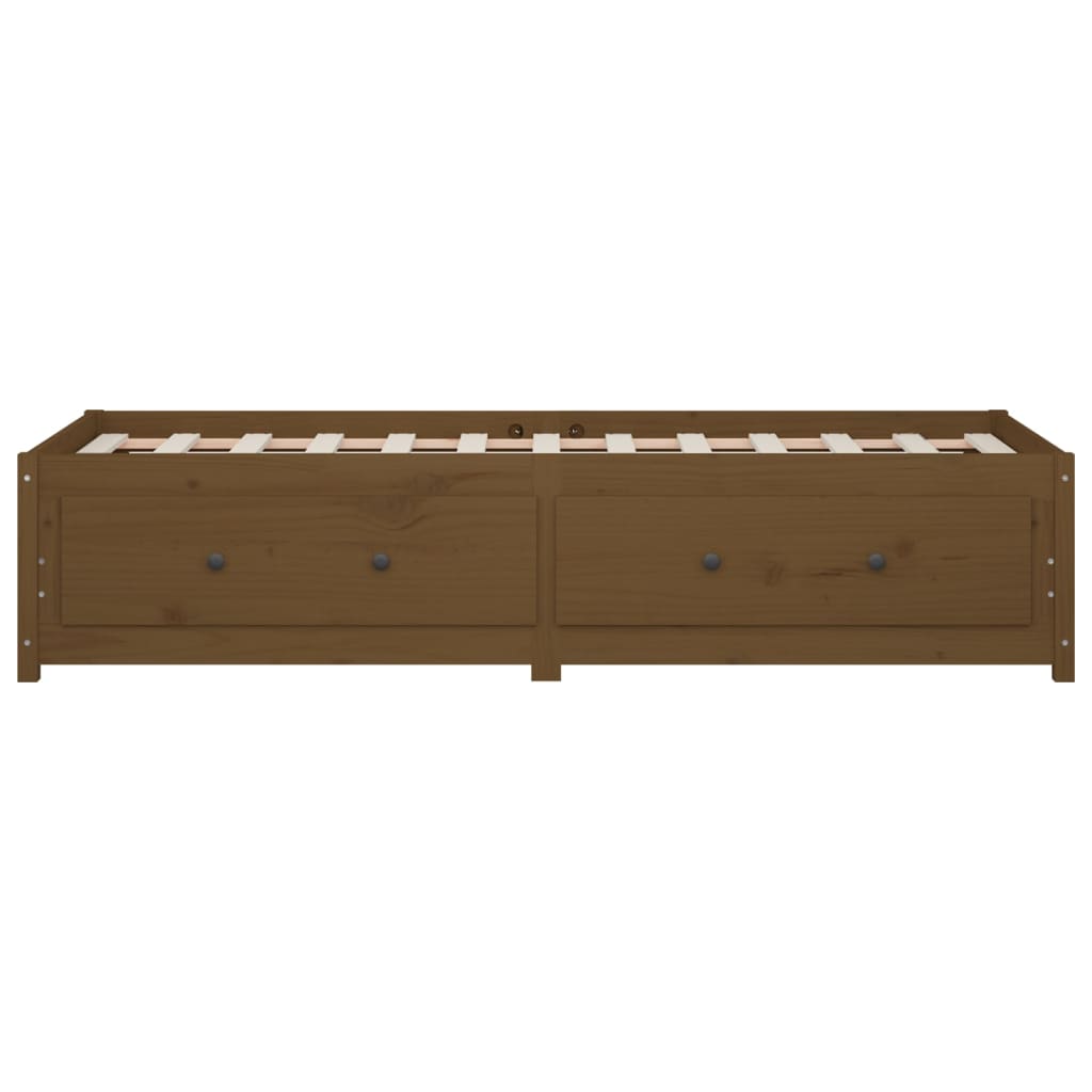 daybed 90x190 cm Single massivt fyrretræ gyldenbrun