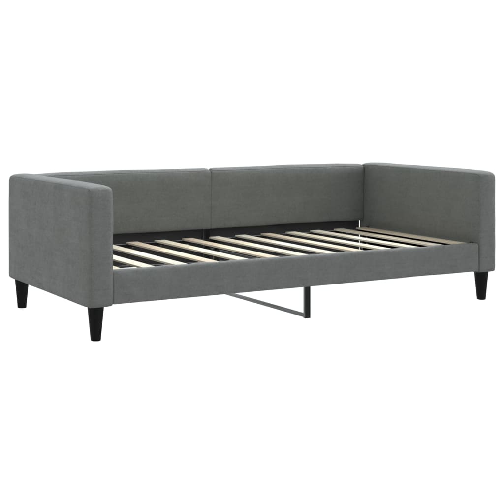 daybed med udtræk 100x200 cm stof mørkegrå