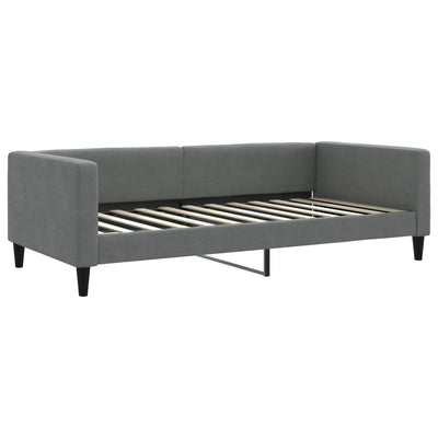 daybed med udtræk 100x200 cm stof mørkegrå