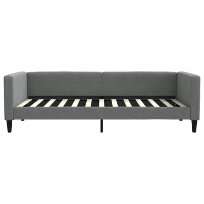 daybed med udtræk 100x200 cm stof mørkegrå