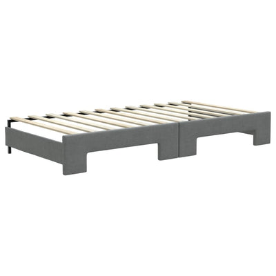 daybed med udtræk 100x200 cm stof mørkegrå