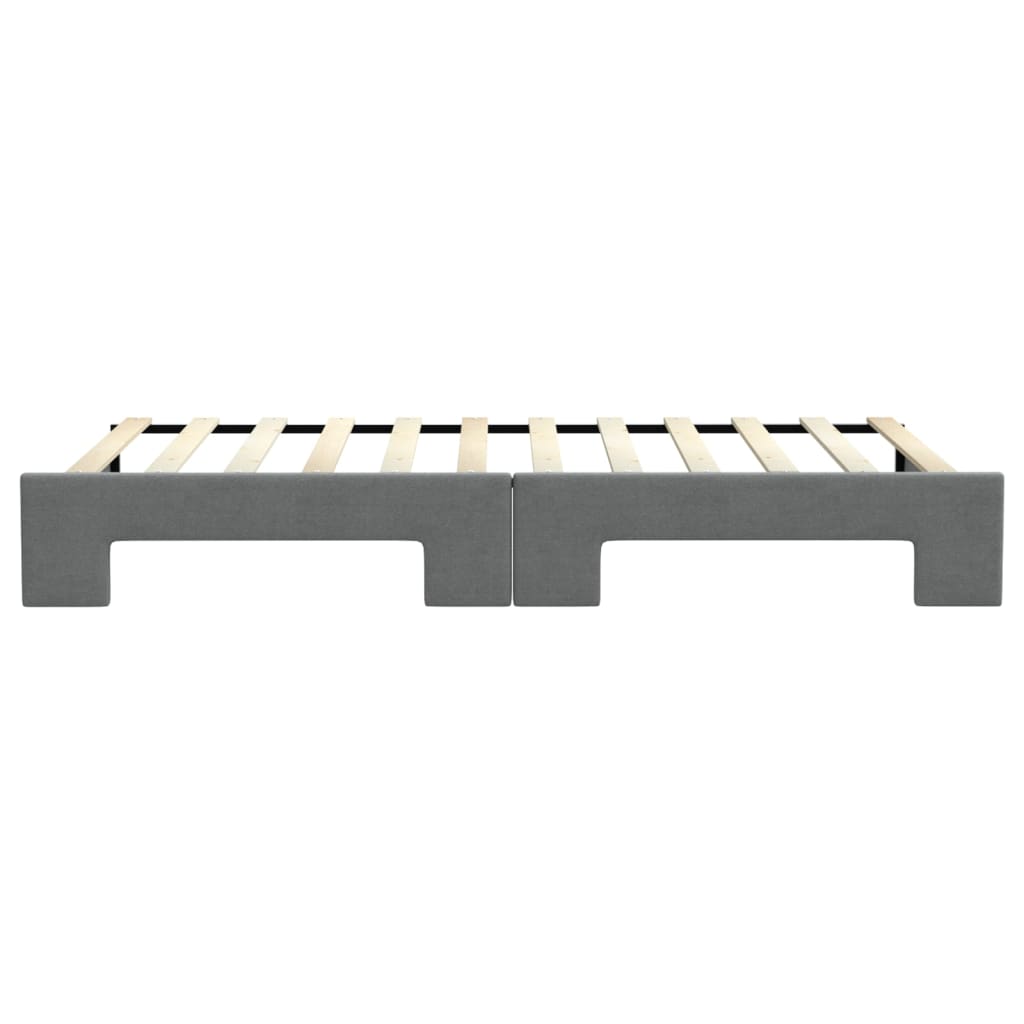 daybed med udtræk 100x200 cm stof mørkegrå