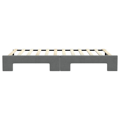 daybed med udtræk 100x200 cm stof mørkegrå