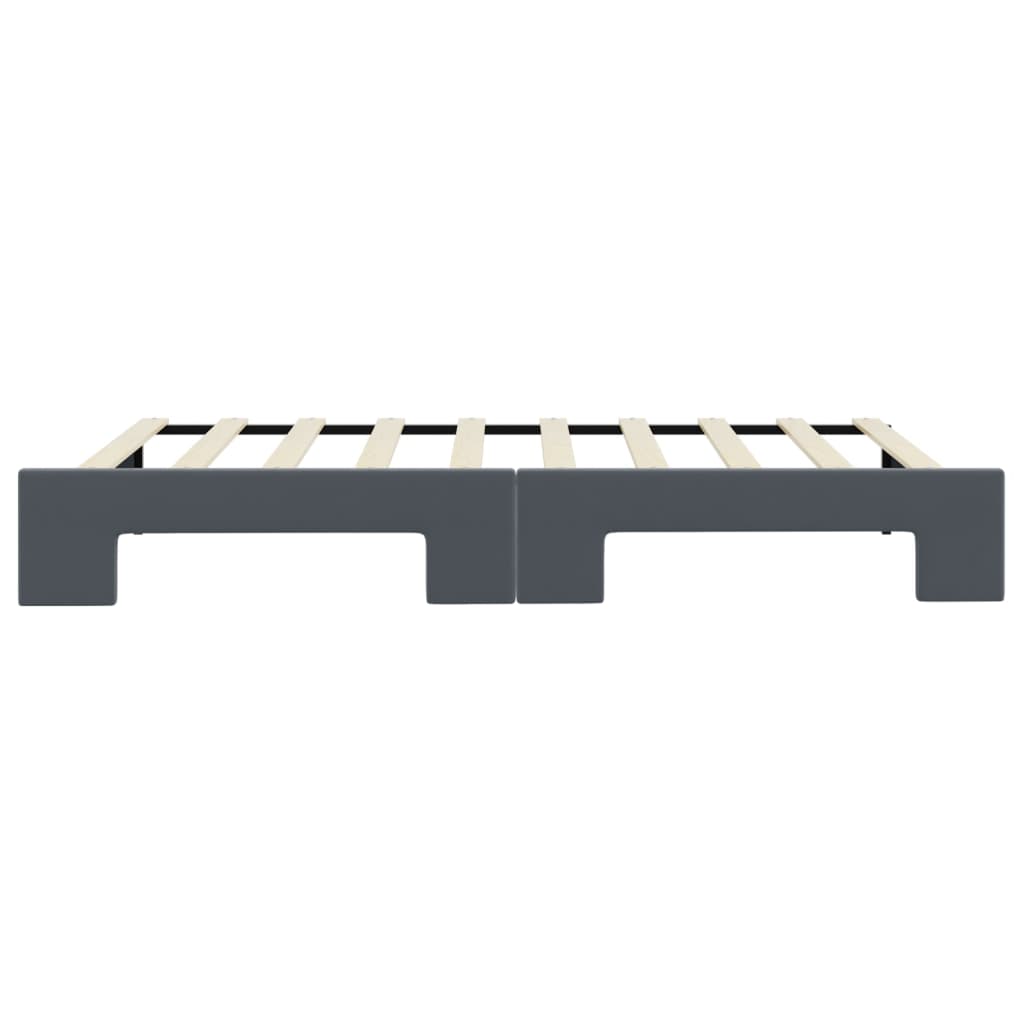 daybed med udtræk 90x190 cm velour mørkegrå