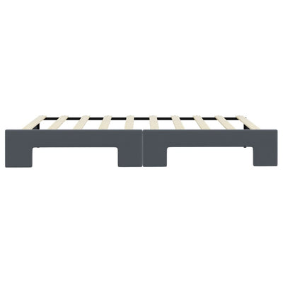 daybed med udtræk 90x190 cm velour mørkegrå