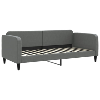 daybed med madras 90x200 cm stof mørkegrå