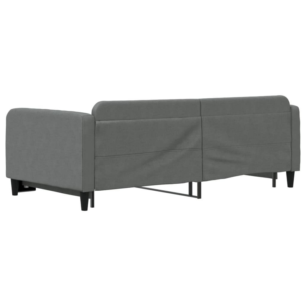 daybed med udtræk 100x200 cm stof mørkegrå